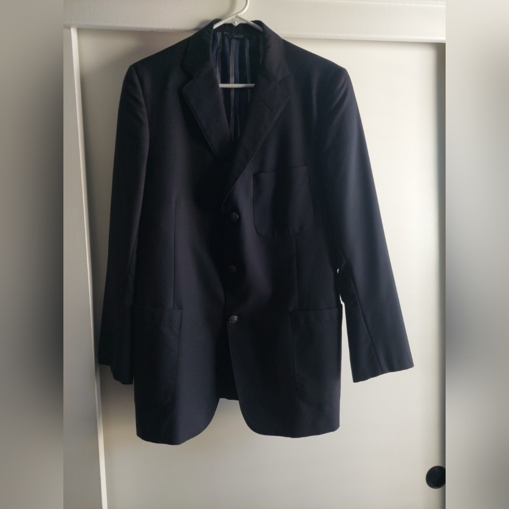 Brooks Brothers 1818 Regent Classic Wool Blazer Jacket Navy Blue 42R Preppy